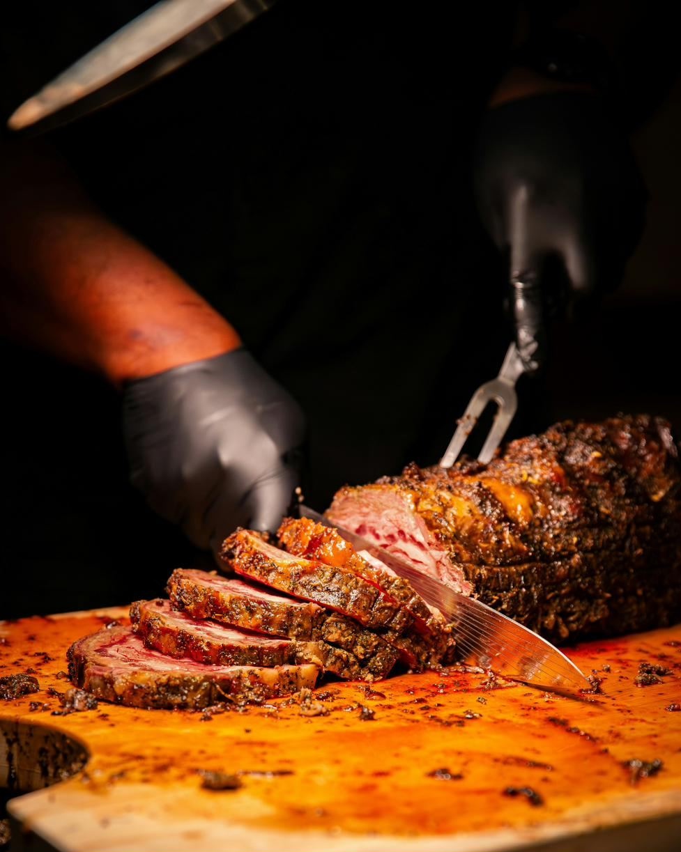 Sliced Brisket Nzuri Reyne catering Houston